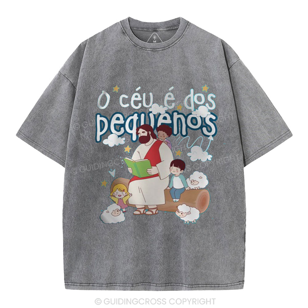 The Sky And The Little Ones Christian Washed T-Shirt