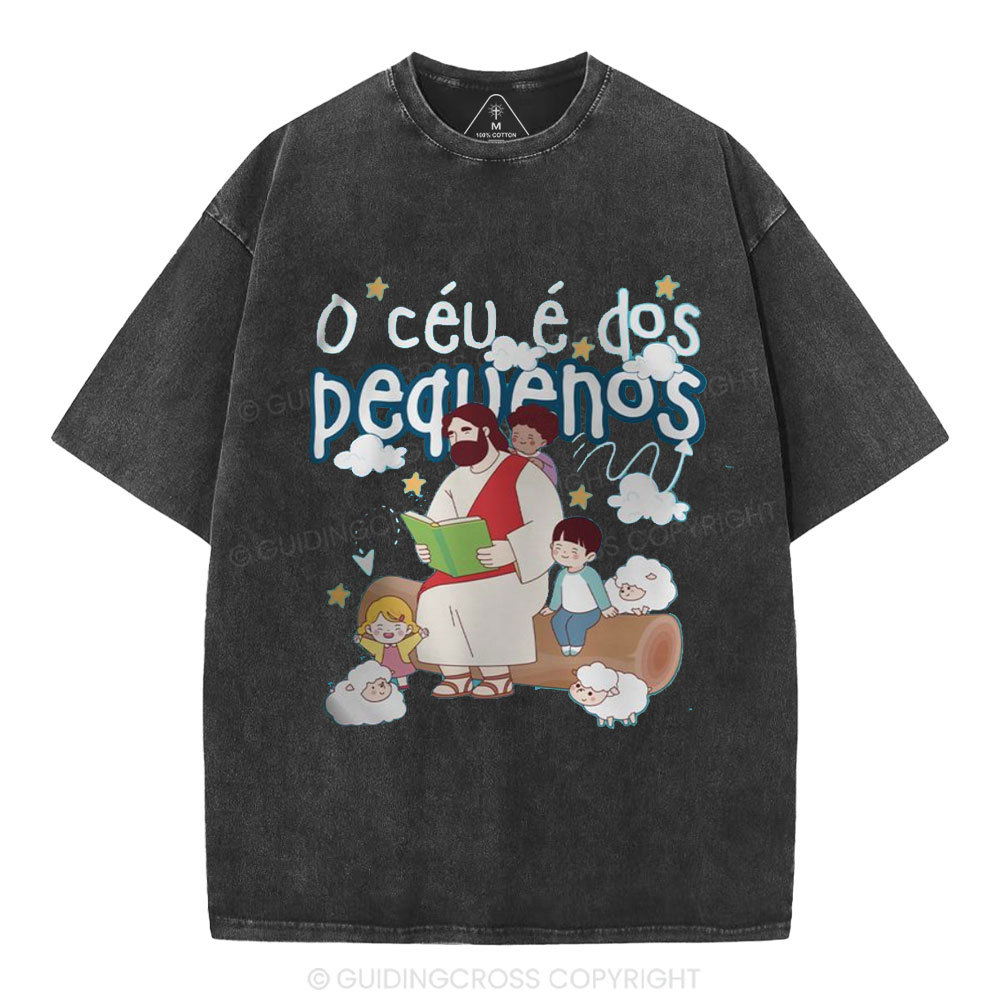 The Sky And The Little Ones Christian Washed T-Shirt