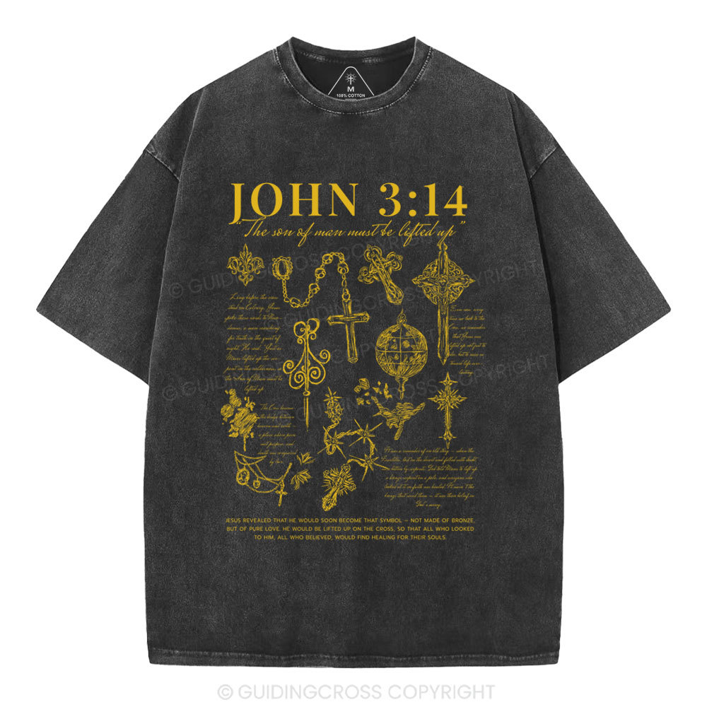 The Son Of Man Must Be Lighted Up Christian Washed T-Shirt