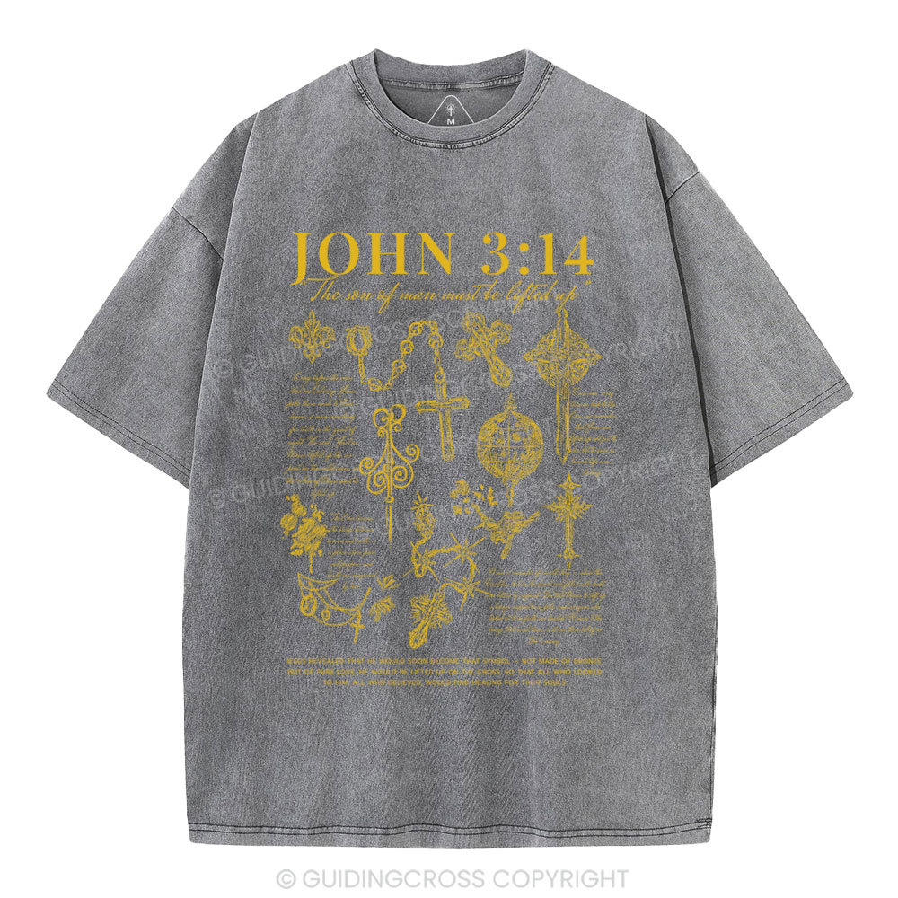 The Son Of Man Must Be Lighted Up Christian Washed T-Shirt