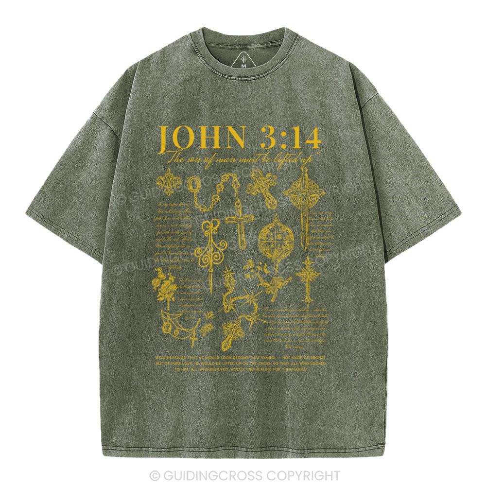 The Son Of Man Must Be Lighted Up Christian Washed T-Shirt