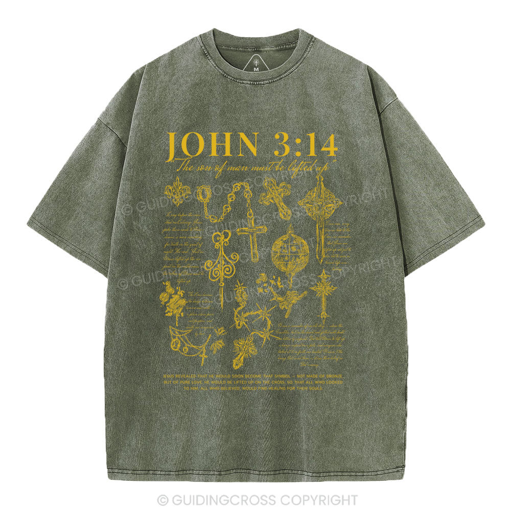 The Son Of Man Must Be Lighted Up Christian Washed T-Shirt