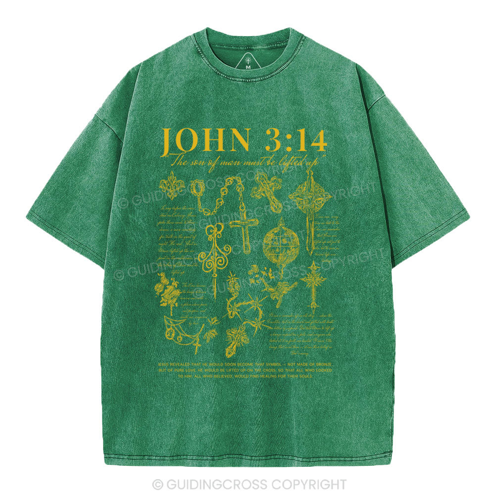 The Son Of Man Must Be Lighted Up Christian Washed T-Shirt
