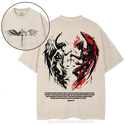 The Lord Spots Me Christian Washed T-Shirt