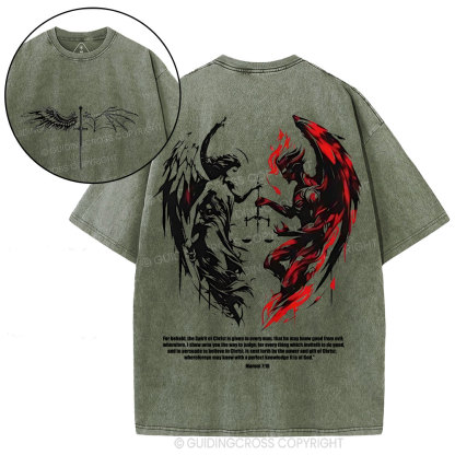 The Lord Spots Me Christian Washed T-Shirt