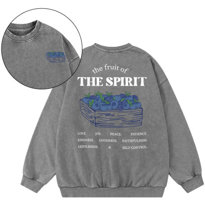 The Spirit Of Fruit Chirstian Washed Sweatshirt