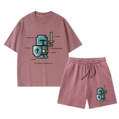 The Spirit of the Warrior Christian Washed T-Shirt & Shorts
