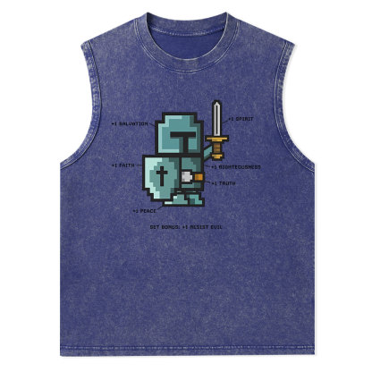 The Spirit of the Warrior Christian Washed Tank Top