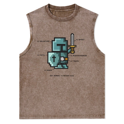The Spirit of the Warrior Christian Washed Tank Top