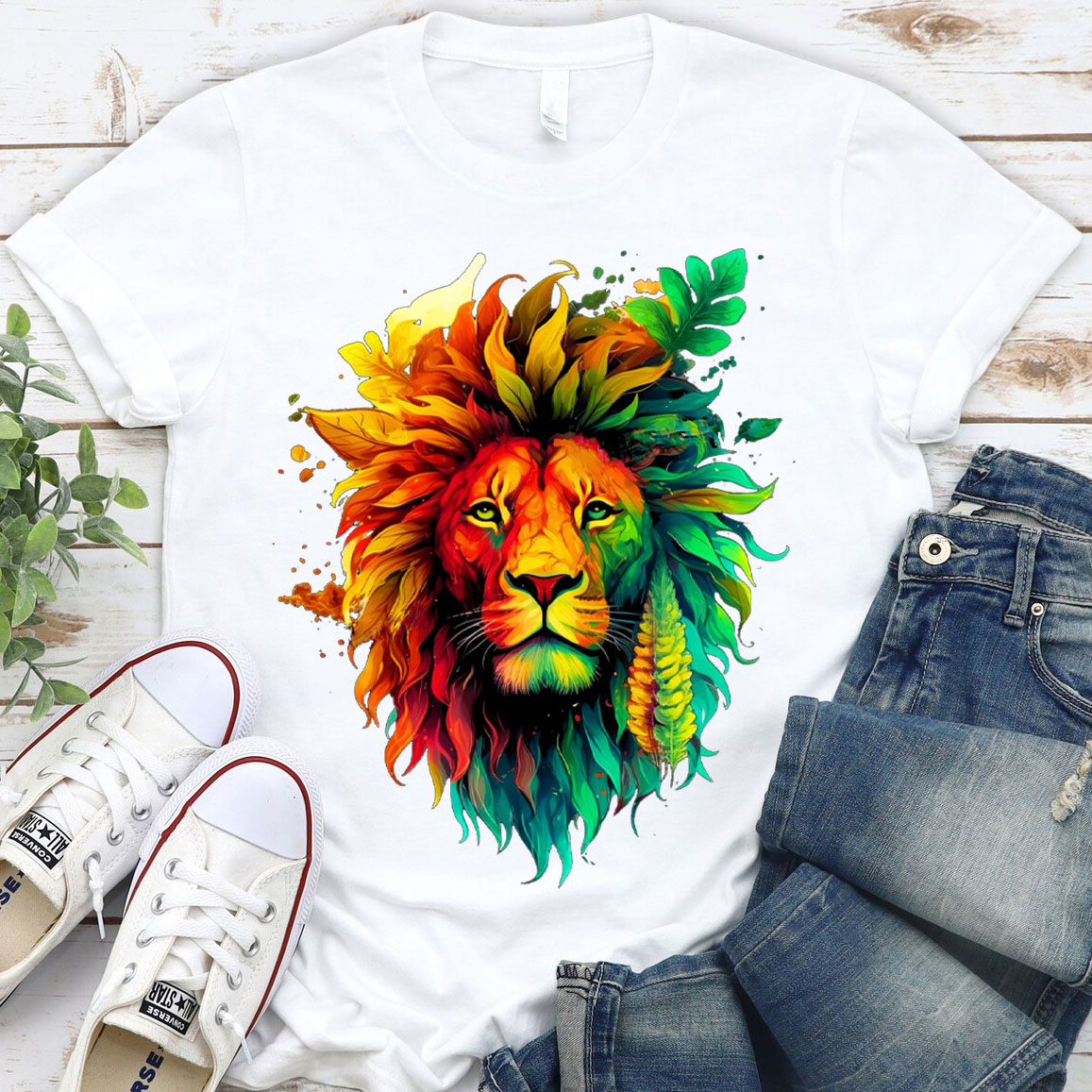 The Stare Of Lion Christian T-Shirt