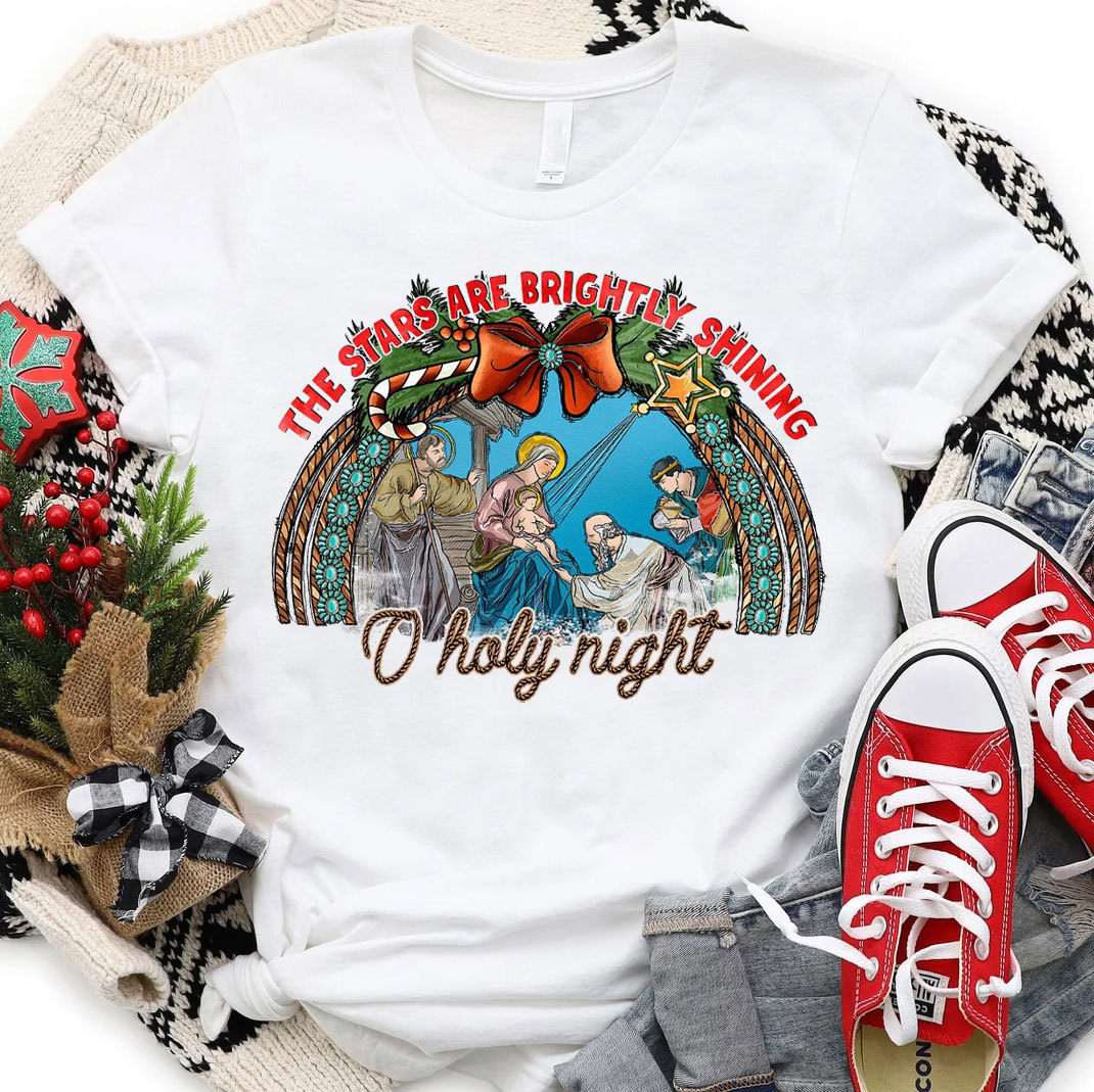 The Stars Are Brightly Shinning Christian T-Shirt