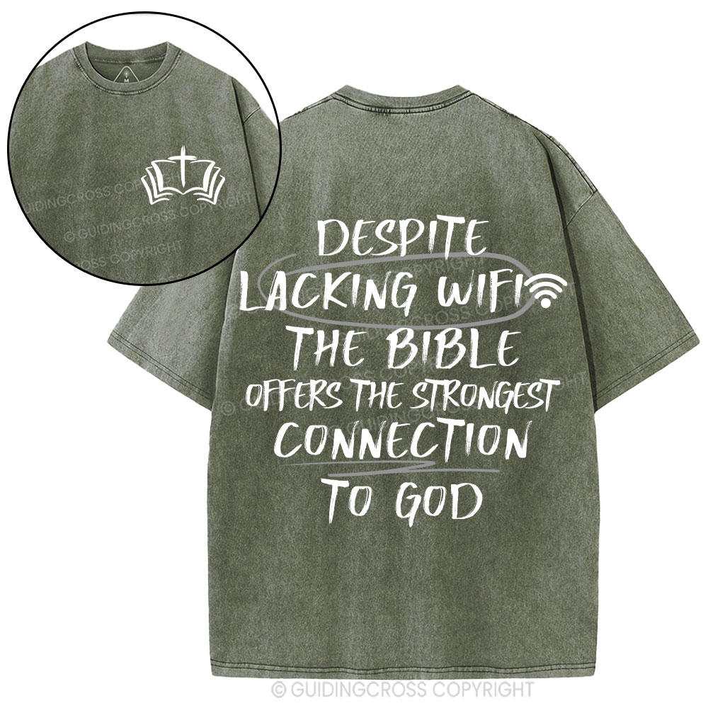 The Strongest Connection To God Christian Washed T-Shirt