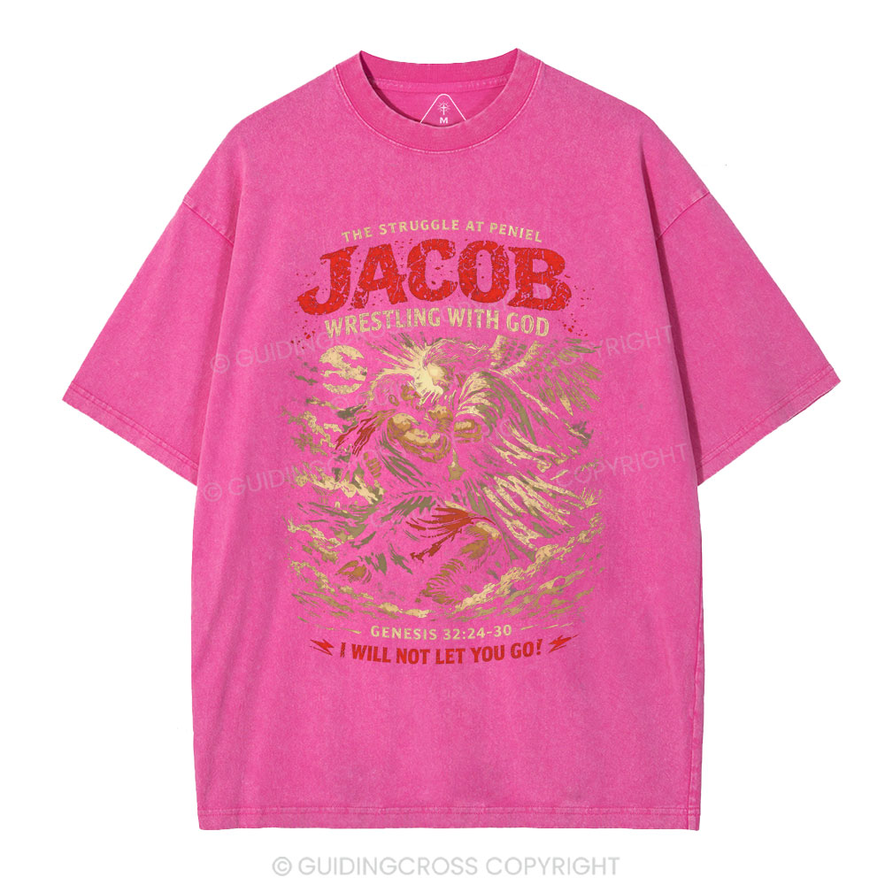 The Struggle Peniel Jacob Wrestling With God Christian Washed T-Shirt