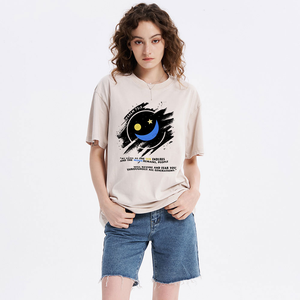 The Sun Endures And The Moon Remains Christian Washed T-Shirt