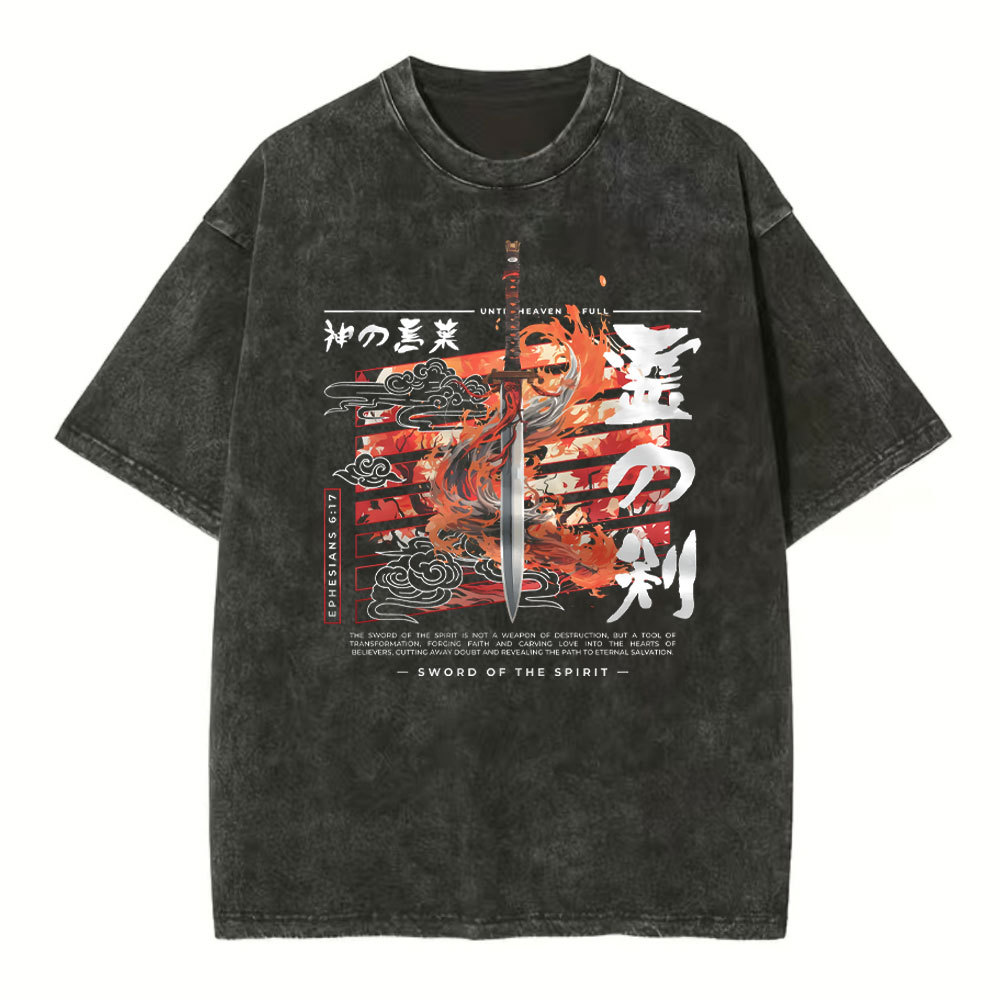 The Sword Of Weapen Christian Washedd T-Shirt
