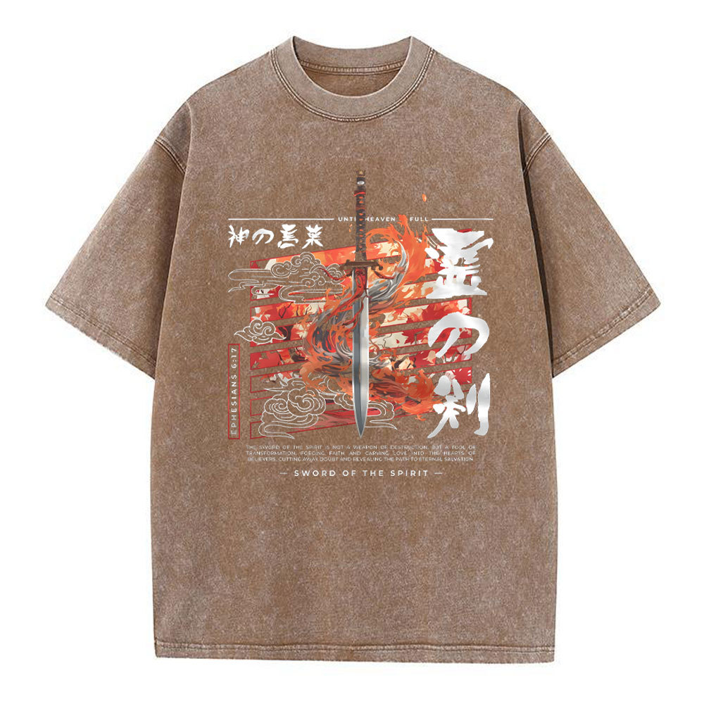The Sword Of Weapen Christian Washedd T-Shirt