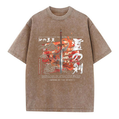 The Sword Of Weapen Christian Washedd T-Shirt