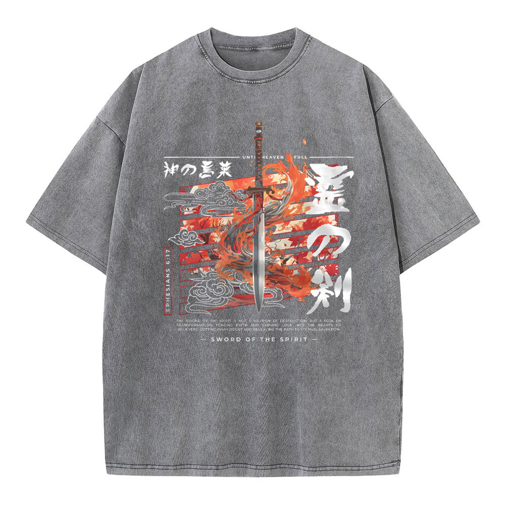 The Sword Of Weapen Christian Washedd T-Shirt
