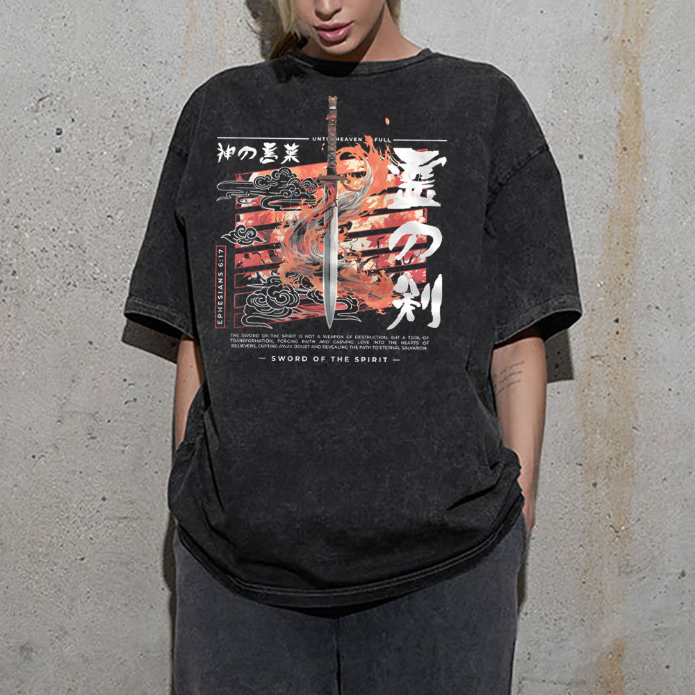 The Sword Of Weapen Christian Washedd T-Shirt