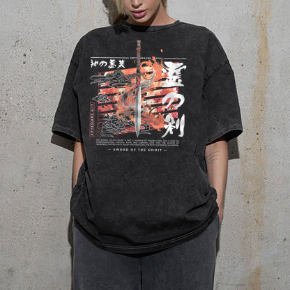 The Sword Of Weapen Christian Washedd T-Shirt