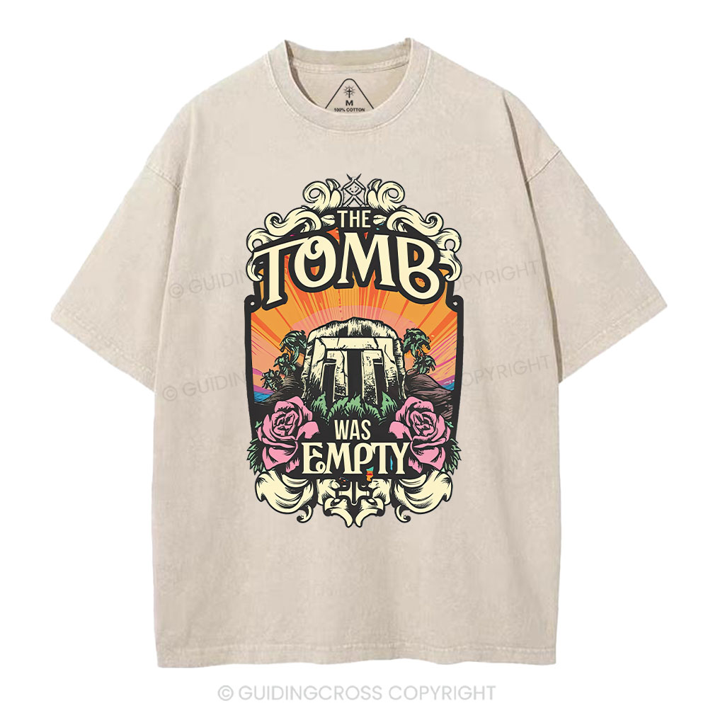 The Tomb Is Empty Christian Washed T-Shirt