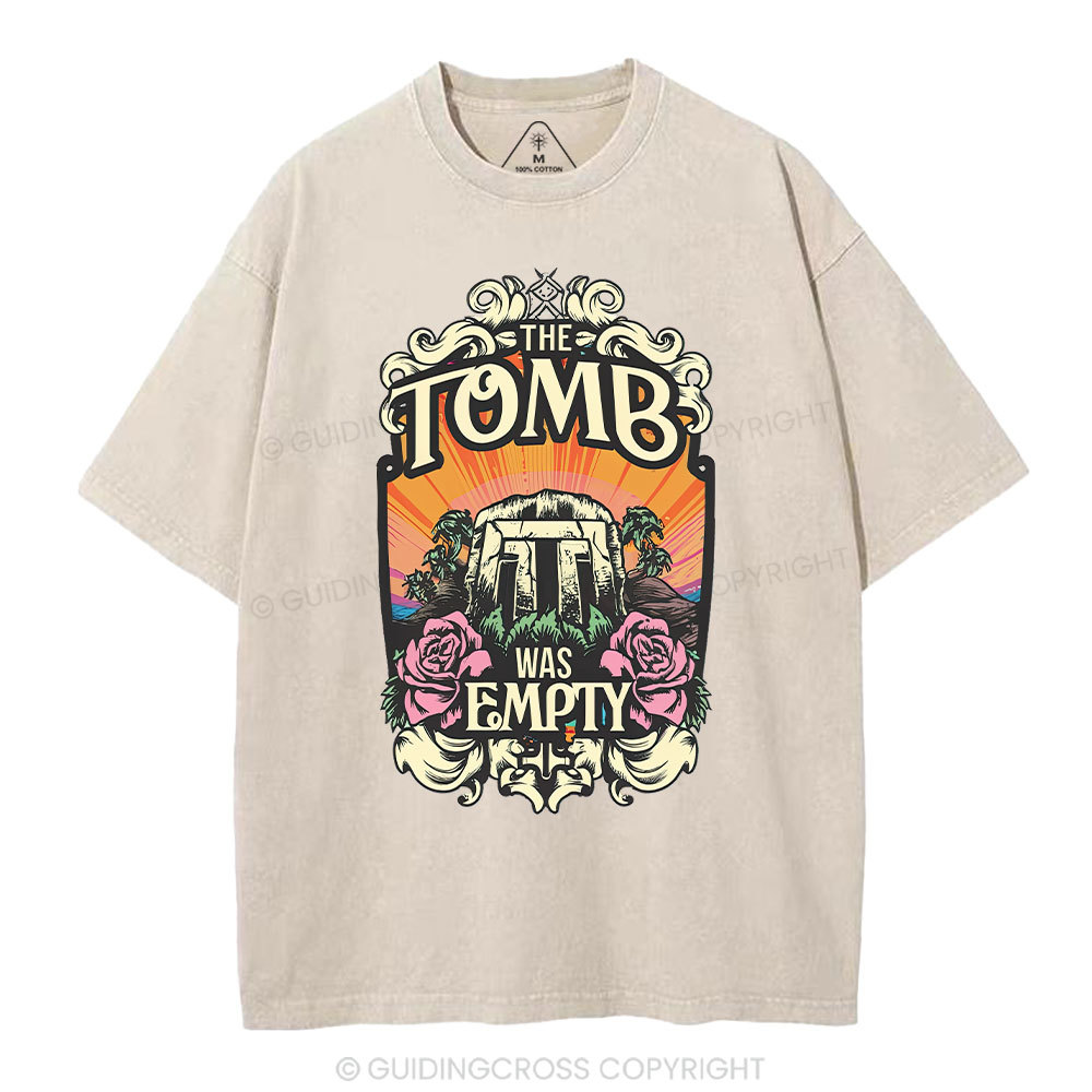 The Tomb Is Empty Christian Washed T-Shirt