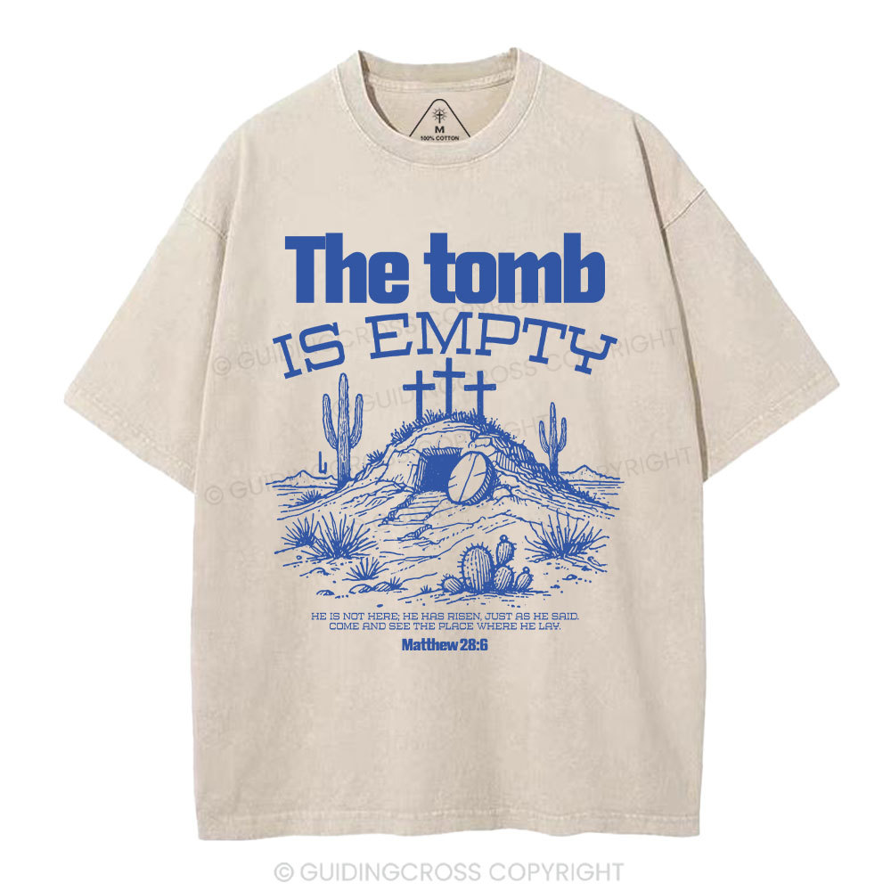 The Tomb Is Empty Christian Washed T-Shirt