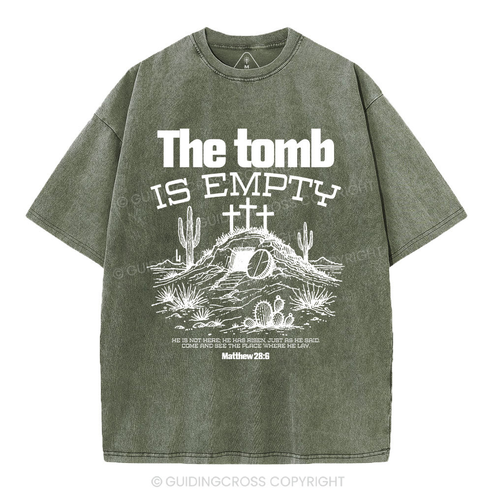 The Tomb Is Empty Christian Washed T-Shirt