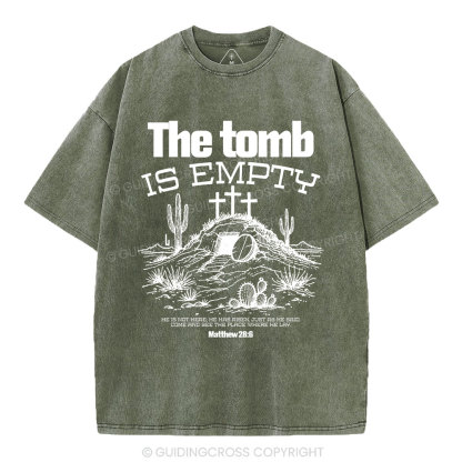 The Tomb Is Empty Christian Washed T-Shirt