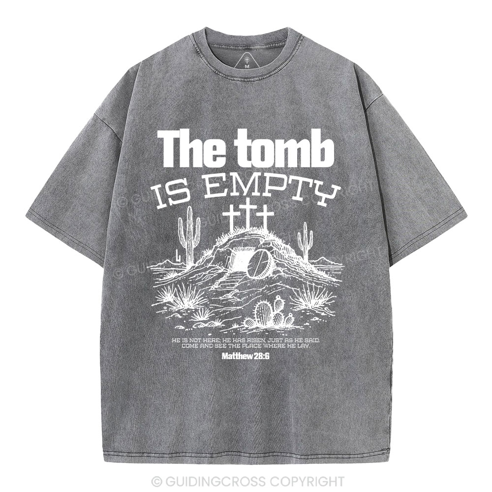 The Tomb Is Empty Christian Washed T-Shirt