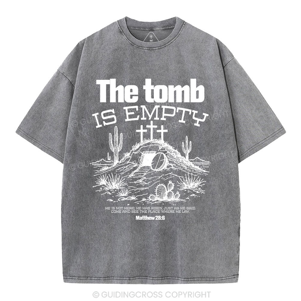 The Tomb Is Empty Christian Washed T-Shirt