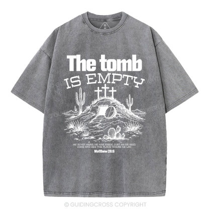 The Tomb Is Empty Christian Washed T-Shirt
