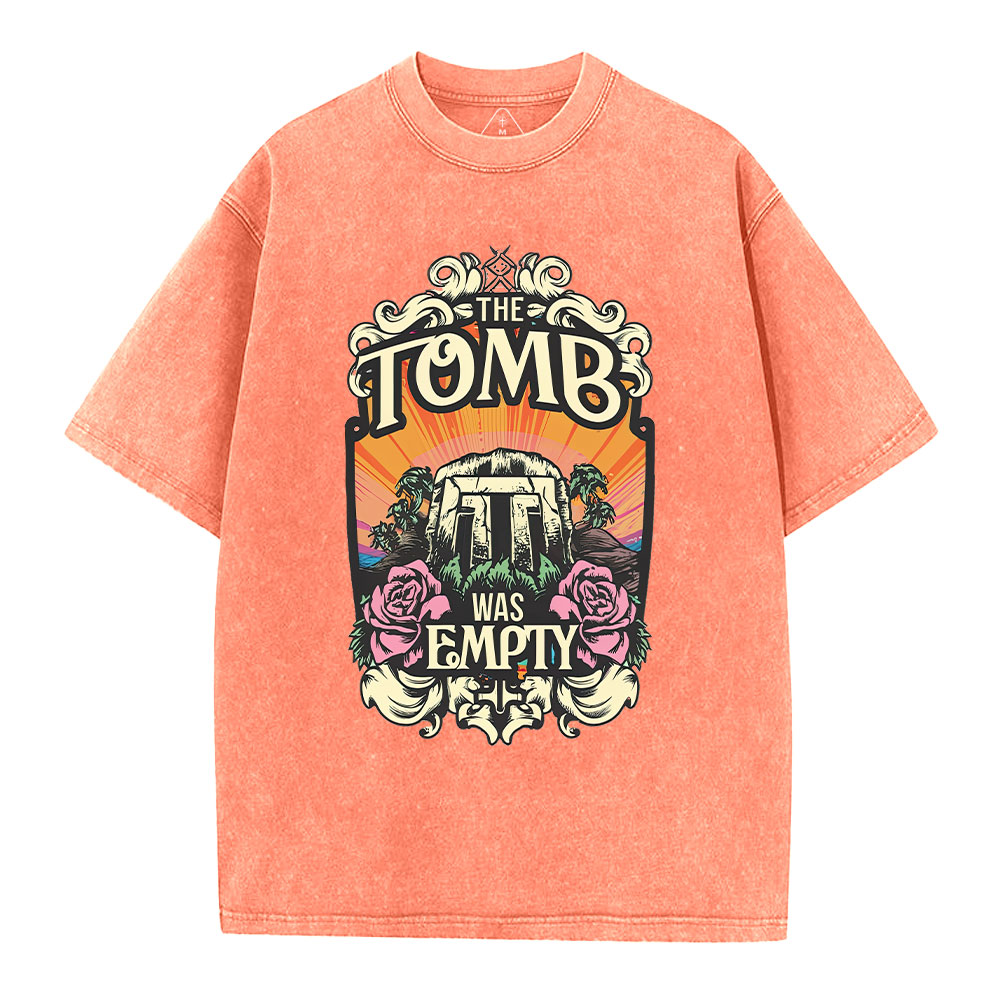 The Tomb Is Empty Christian Washed T-Shirt