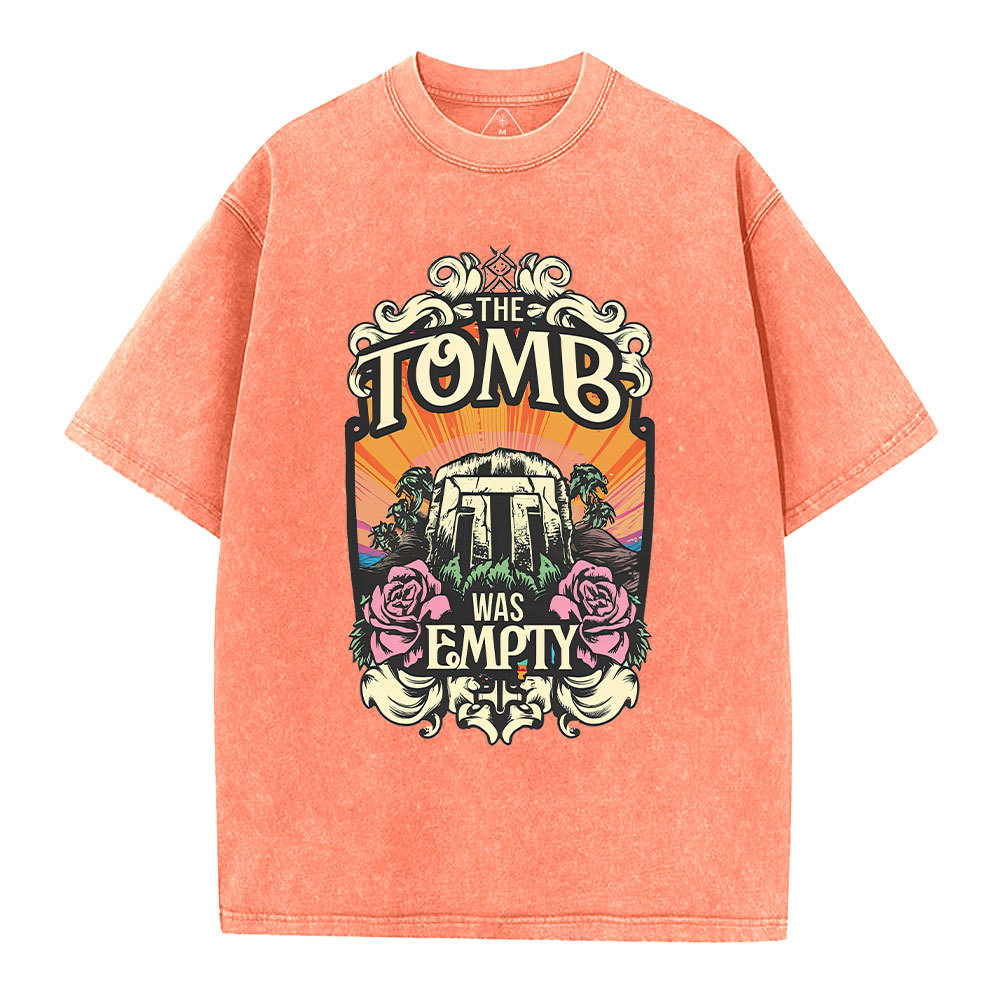 The Tomb Is Empty Christian Washed T-Shirt
