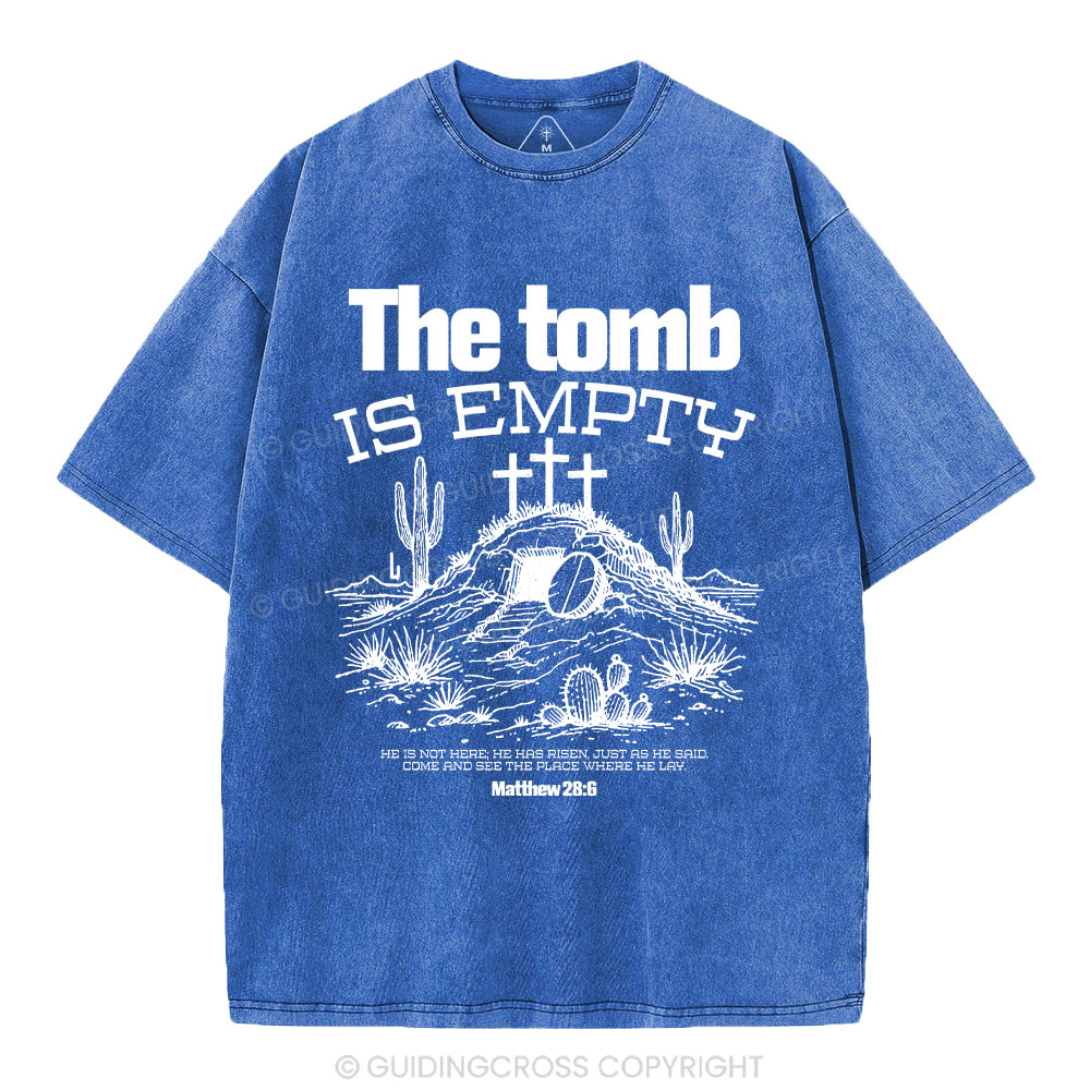The Tomb Is Empty Christian Washed T-Shirt