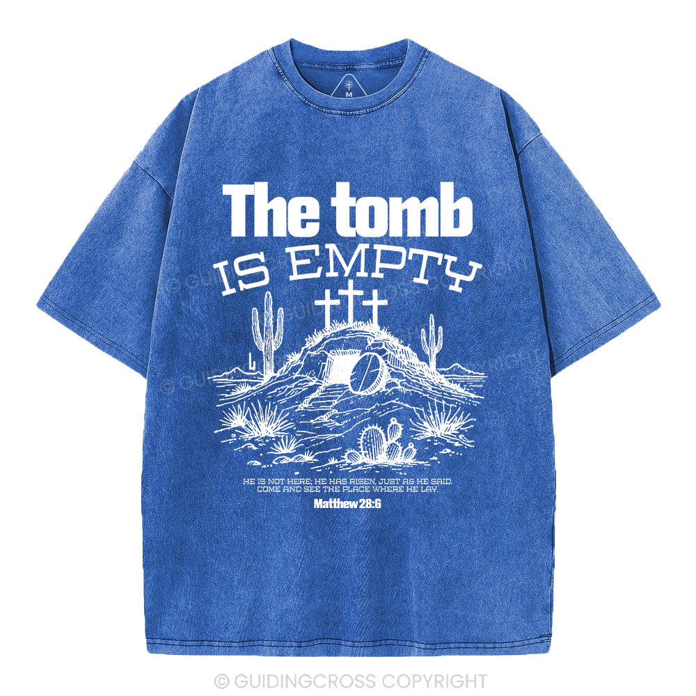 The Tomb Is Empty Christian Washed T-Shirt