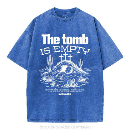 The Tomb Is Empty Christian Washed T-Shirt