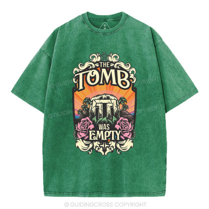 The Tomb Is Empty Christian Washed T-Shirt