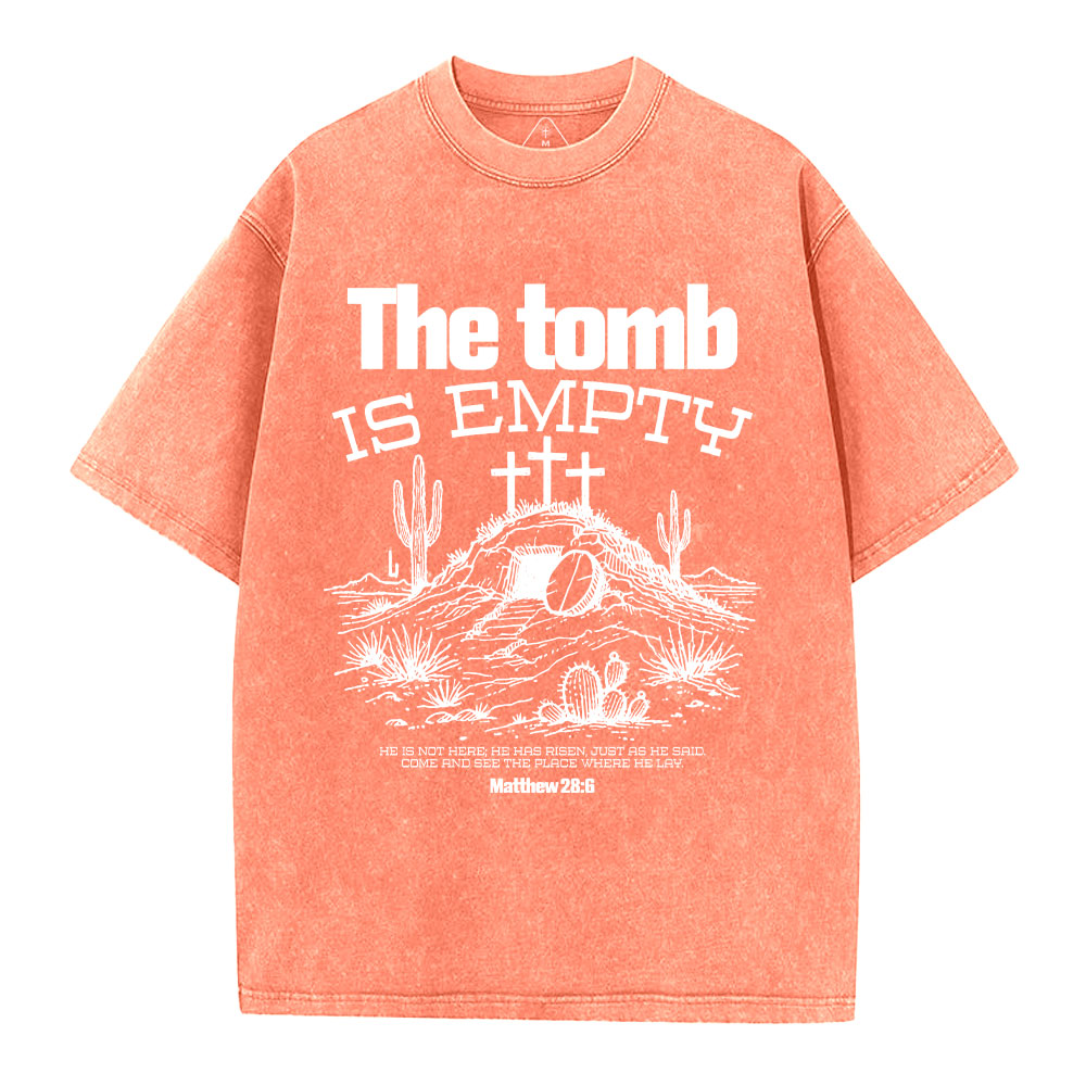 The Tomb Is Empty Christian Washed T-Shirt