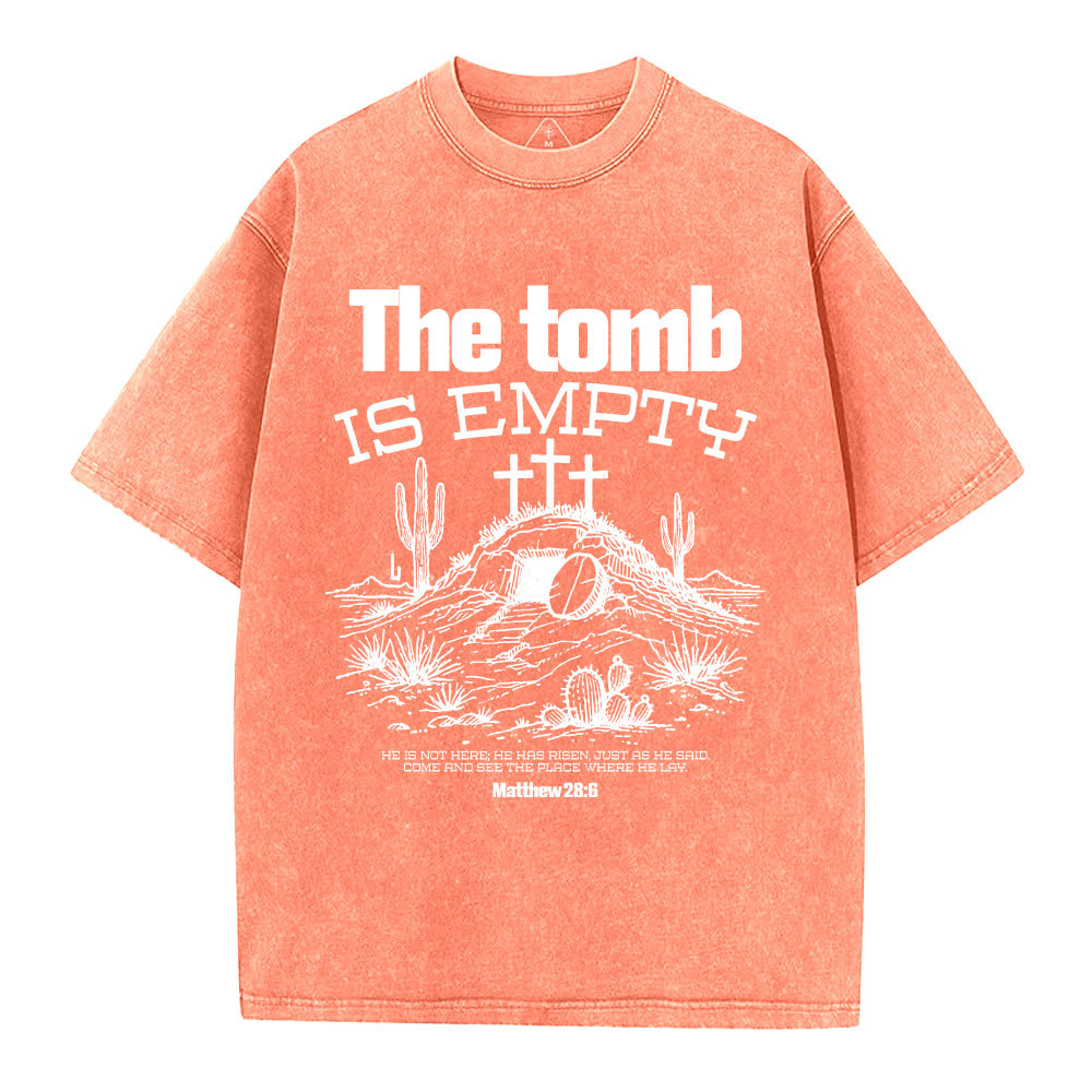The Tomb Is Empty Christian Washed T-Shirt