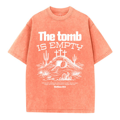 The Tomb Is Empty Christian Washed T-Shirt