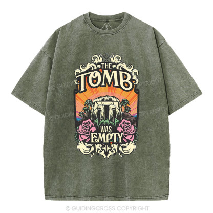 The Tomb Is Empty Christian Washed T-Shirt