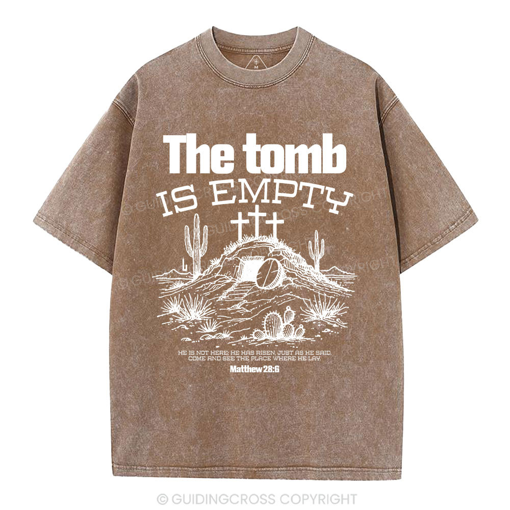 The Tomb Is Empty Christian Washed T-Shirt
