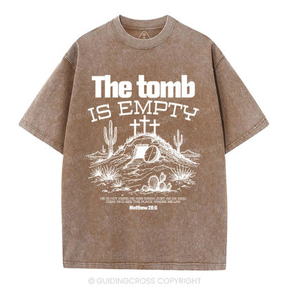 The Tomb Is Empty Christian Washed T-Shirt