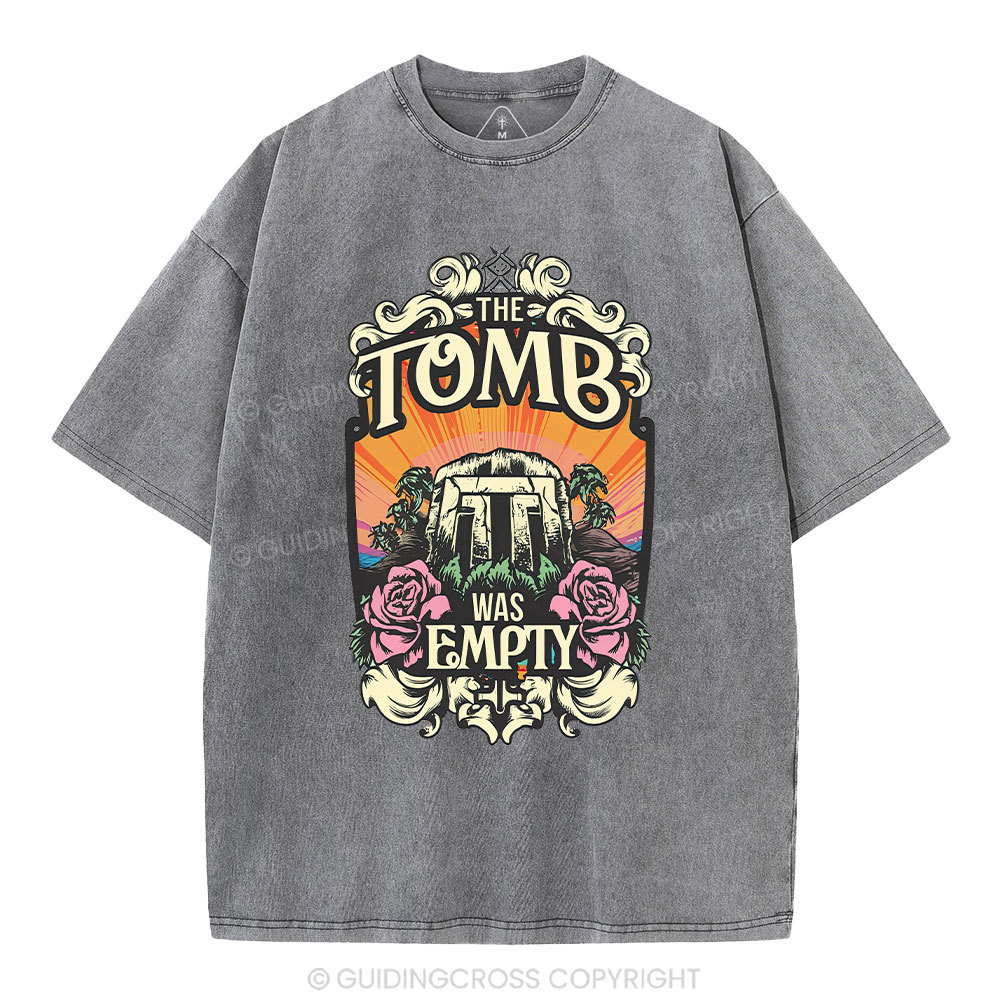 The Tomb Is Empty Christian Washed T-Shirt