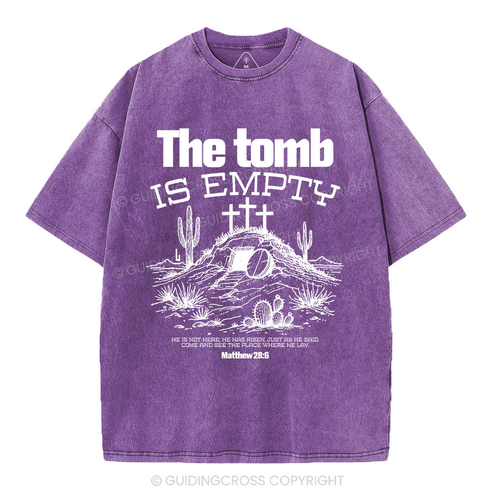 The Tomb Is Empty Christian Washed T-Shirt