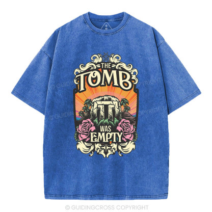 The Tomb Is Empty Christian Washed T-Shirt