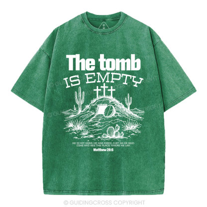 The Tomb Is Empty Christian Washed T-Shirt