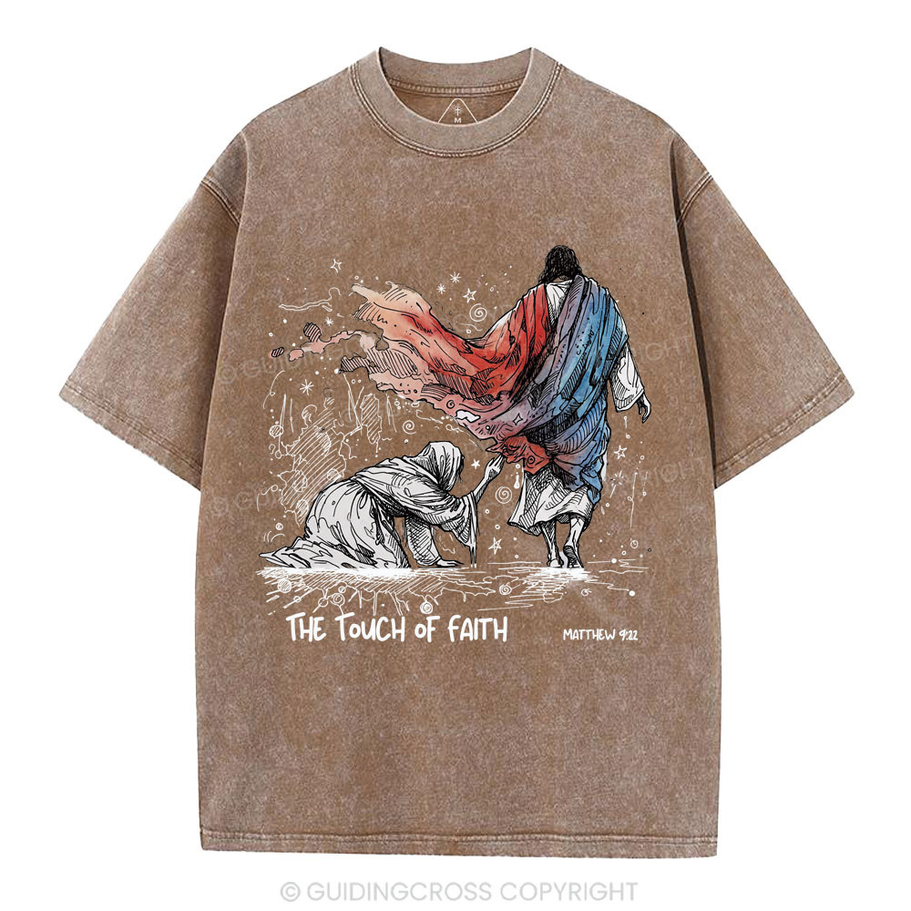 The Touch Of Faith Christian Washed T-Shirt