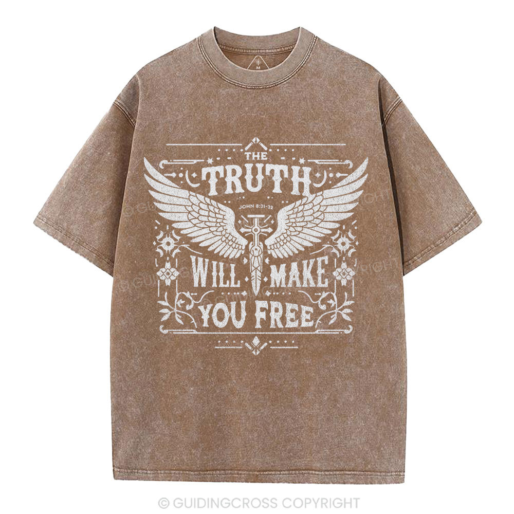 The Truth Will Make You Free Christian Washed T-Shirt